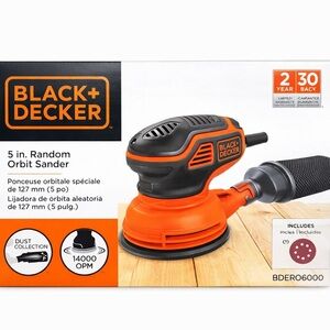 Black & Decker Orange and Black Orbit Sander